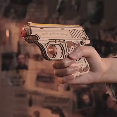 The Pocket Force wooden model firing rubber bands