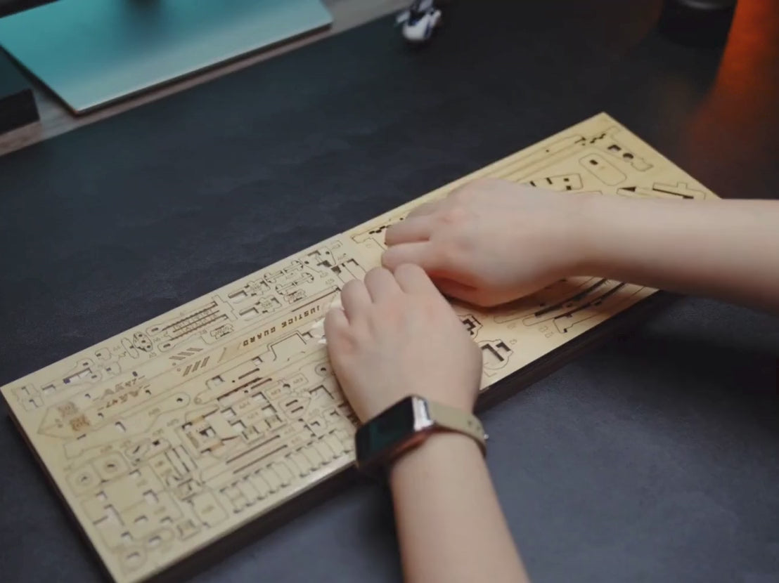 Assembly of the AK-47 wooden model kit