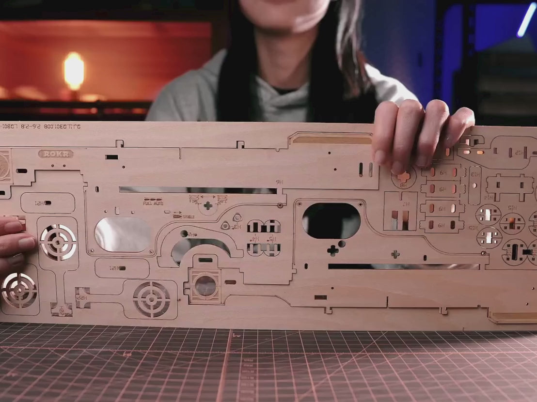 Assembly of the Thompson wooden model kit